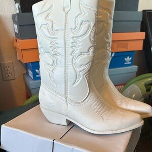 White cowboy boots